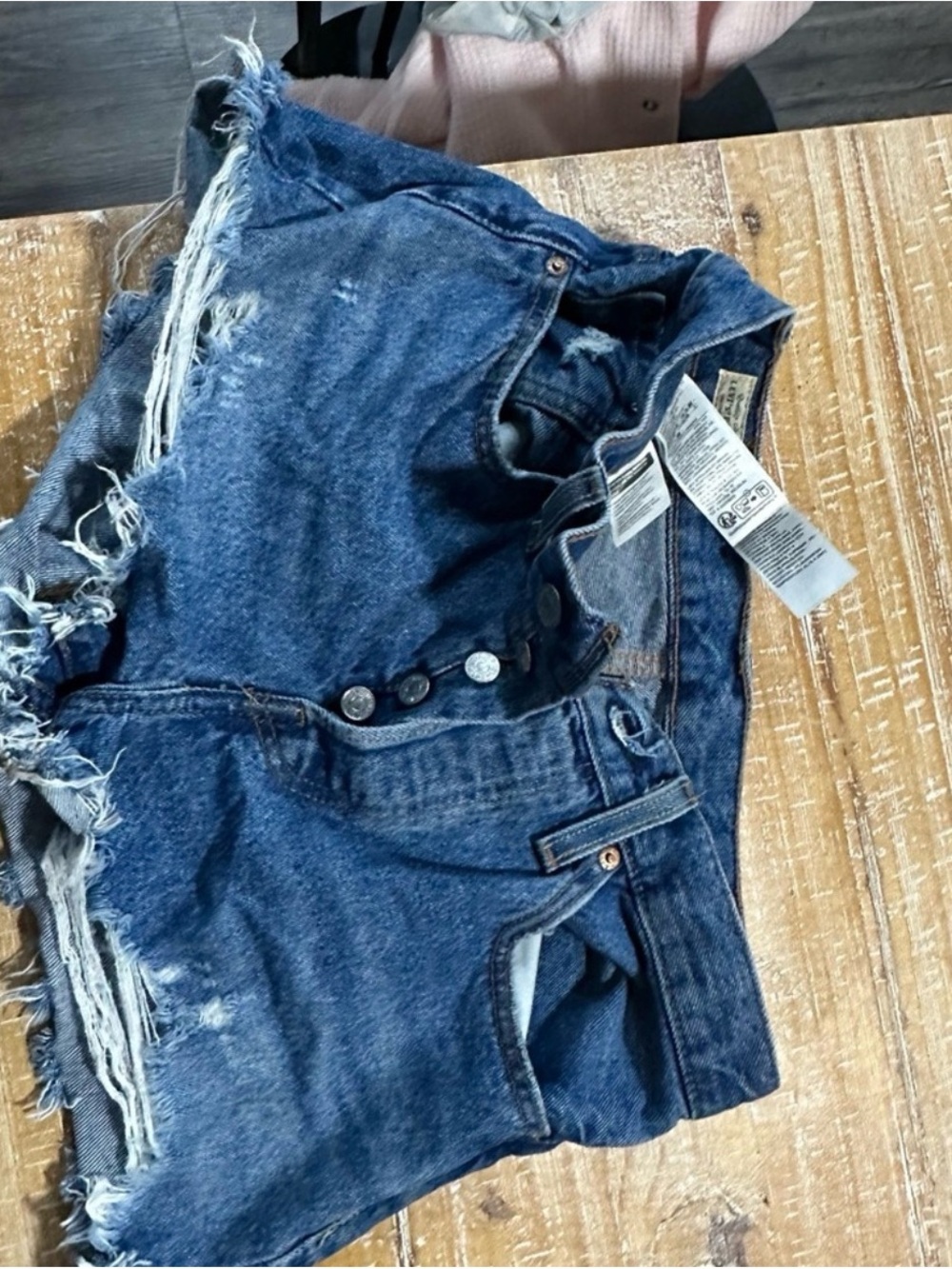 Levi's Women's High-Rise Distressed Denim Shorts - Dark Blue